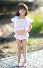 Load image into Gallery viewer, Seersucker Ruffle Swim -2PC
