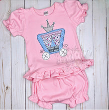 Load image into Gallery viewer, Sweet Bunny Girl Appliqué Bloomer Set
