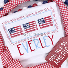 Load image into Gallery viewer, Patriotic Scribble Flags with Star Border
