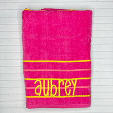 Load image into Gallery viewer, Beach Cabana Towel Embroidered Monogram

