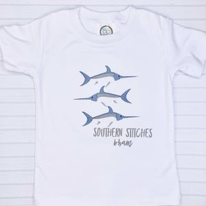 Marlin trio white SS shirt
