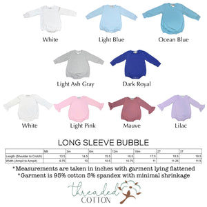 Simple Monogram Long Sleeve Unisex Bubble